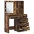 Vidaxl Toaletna mizica 2 szt. Rjava 50 x 41 x 135 cm Konstruiran les