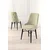 Hanah Home set trpezarijskih stolica Pare 8 kom, krem tkanina Babyface, crne drvene noge