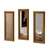 Hanah Home Set 3 ogledala Lavia, Zlatno