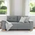 Vidaxl Dvosed svetlo siv 180x77x82 cm blago
