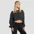 GymBeam Women‘s Aura Cropped Sweatshirt Washed Black