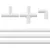 PVC Cijev 2 pcs Bijelo 12,2 x 1,8 x 500 mm PP, PE