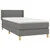 Vidaxl Box spring postelja z vzmetnico temno siva 80x200 cm blago