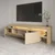 Hanah Home TV komoda Beliz, 192 cm, topli hrast / hrast Sapphire