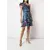 Marchesa Notte - floral print mini dress - women - Blue