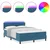LED Box Spring Krevet Tamno plava 160 x 200 cm Baršun