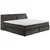 MID.YOU POSTELJA BOXSPRING 200 cm  x 240 cm , tekstil, leseni material siva