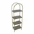 Hanah Home Idil polica za knjige 47 × 158 × 30 cm, zlatna / bronzano staklo