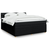 VIDAXL Box spring postelja z vzmetnico črna 180x200 cm blago