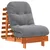 Futon na razvlačenje s madracem smeđi 60 x 206 x 11 cm borovina