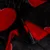 Mikroflis odeja RED HEARTS, črna Dimenzije: 200 x 220 cm