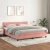 Greatstore Box spring postelja z vzmetnico roza 160x200 cm žamet