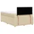 vidaXL vidaXL Box spring postelja z vzmetnico krem 120x200 cm blago, (21291702)
