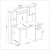 Hanah home Radni sto 120x77x60cm Beli
