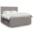 Vidaxl Box spring postelja z vzmetnico taupe 200x200 cm blago