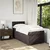Vidaxl Box spring postelja z vzmetnico temno rjav 90x190 cm blago