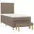 Vidaxl Box spring postelja z vzmetnico taupe 90x190 cm blago