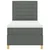 Vidaxl LED Box Spring Postelja Temno siva 90 x 190 cm blago