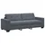 Set sofe 3 pcs Tamno siva 221 x 80 x 80 cm Baršun