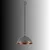 Opviq luster Echo-16100-C, 1 × E27, sivi