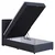 MID.YOU POSTELJA Z VZMETNICO 100 cm x 200 cm , tekstil, leseni material temno siva