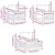 7 pcs Set vanjskih sofa Bijela