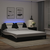 Okvir kreveta Viana s LED-om bez madracacrno-bijeli 180 x 200 cm