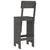Barski stolci 2 kom sivi 40 x 48,5 x 115,5 cm masivna borovina