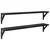 Police na zidu s policom 2 pcs Crni hrast 80 x 15 x 15,5 cm