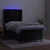 Vidaxl Box spring postelja z vzmetnico LED črna 90x200 cm žamet