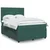 Vidaxl Box spring postelja z vzmetnico temno zelena 160x200 cm žamet