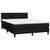 Krevet box spring s madracem LED crni 140x190 cm od tkanine