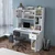 Hanah Home Radni sto i polica za knjige, Beli