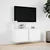 Zidni TV ormarić s LED svjetlima bijeli 80x31x35 cm