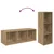 Set TV komoda Zidne 4 pcs Umjetnički hrast 37 x 35 x 107 cm
