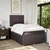vidaXL vidaXL Box spring postelja z vzmetnico temno rjava 120x190 cm blago, (21304553)