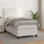 Vidaxl Box spring postelja z vzmetnico bela 80x200 cm umetno usnje
