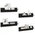 Police na zidu s policom 4 pcs Crni hrast 80 x 11,5 x 18 cm