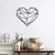 Wallxpert Zidna dekoracija Heart 1, 47x40cm, Crna