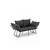 Atelier del Sofa Dvosed na razvlačenje Viper 2, Tamnosivi