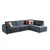 Atelier del Sofa Ugaona garnitura na razvlačenje S-Loft Right, 206 x 290 cm, Plava