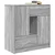 Komoda s ladicama i vratima siva sonoma 70,5x34x74,5 cm