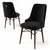 Hanah Home Set stolica Pare, 46x94x46 cm, 4 komada, Braon-crne