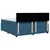 Vidaxl Box spring postelja z vzmetnico modra 200x200 cm žamet