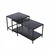 Hanah Home Perla set klub stolova, crna / dimljeno staklo