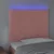 Vidaxl LED posteljno vzglavje roza 90x5x118/128 cm žamet