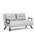 Atelier del Sofa Dvosed na razvlačenje Sando 2 Sivi