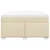 Vidaxl Box spring postelja z vzmetnico krem 140x200 cm blago