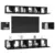 Set TV komoda Zidne 8 pcs Crni hrast Konstruirano drvo