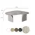 Hanah Home Klub sto Melted, 105x35x65 cm, Krem